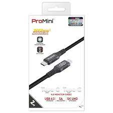 ProMini Type-C to Type-C USB4.0 20Gbps 超高速螢幕線 (2m)